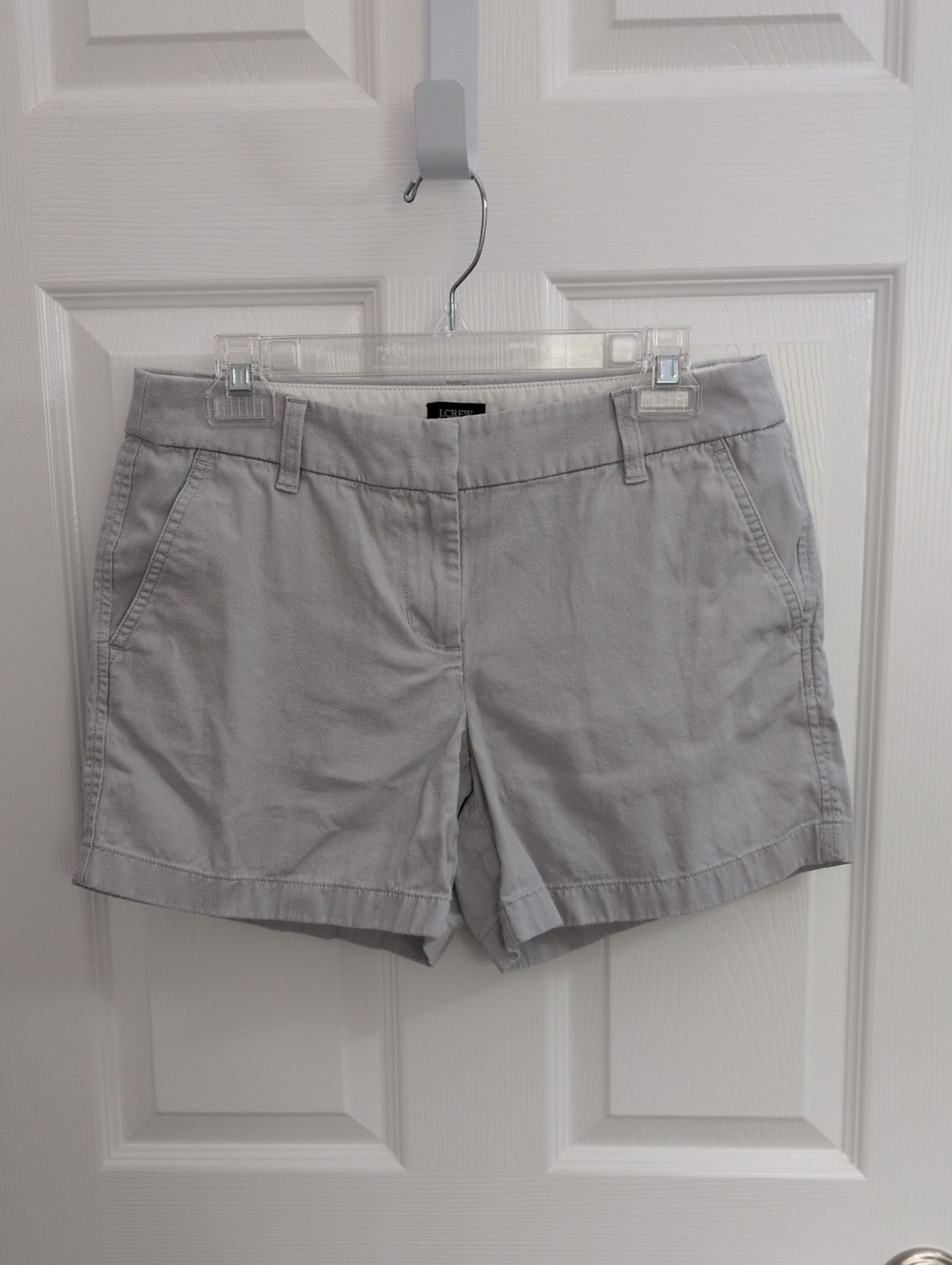 J Crew Flat Front Chino Shorts - Light Oyster Gray - 6